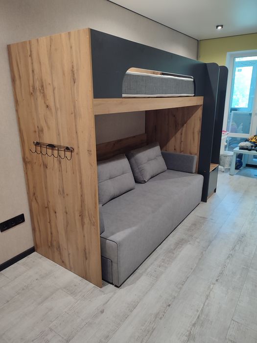 Ліжко двухярусне з диваном та матрасом "Джуніор"