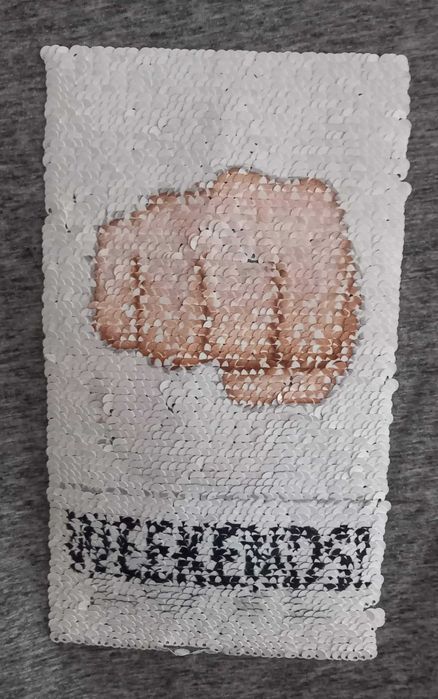 bluzeczka dla dzieci cekiny pięść love weekends emoji 146 152