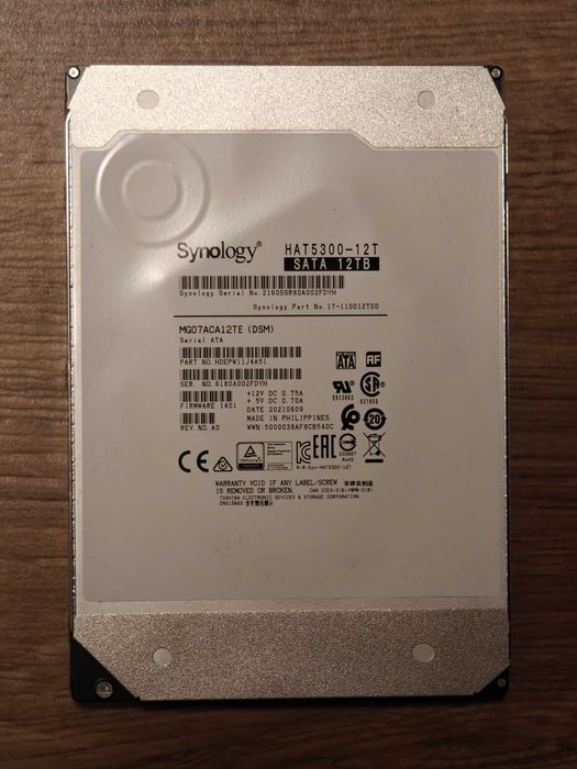 Dysk Enterprise Synology HAT5300-12T 12TB do Serwera NAS