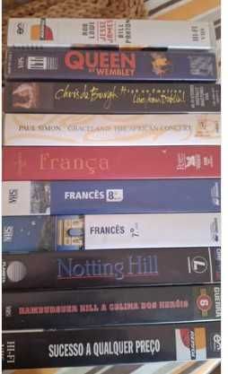 vários filmes em VHS para fãs ou colecionadores