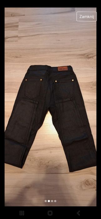 Spodnie ala skórka lycra