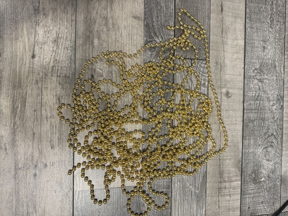 Łańcuch złoty na choinkę 10m