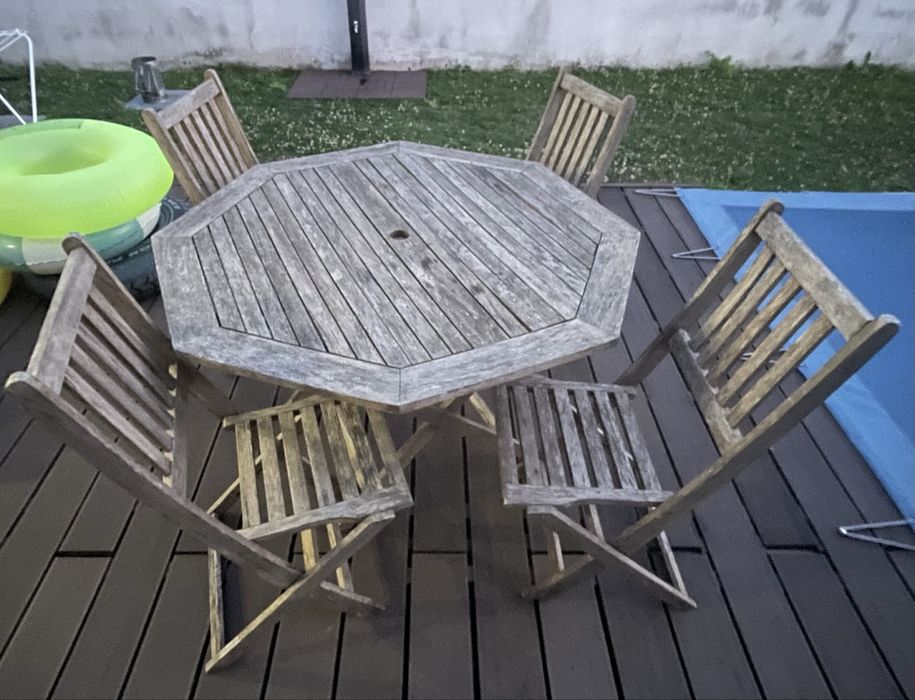 Mesa jardim e 4 cadeiras