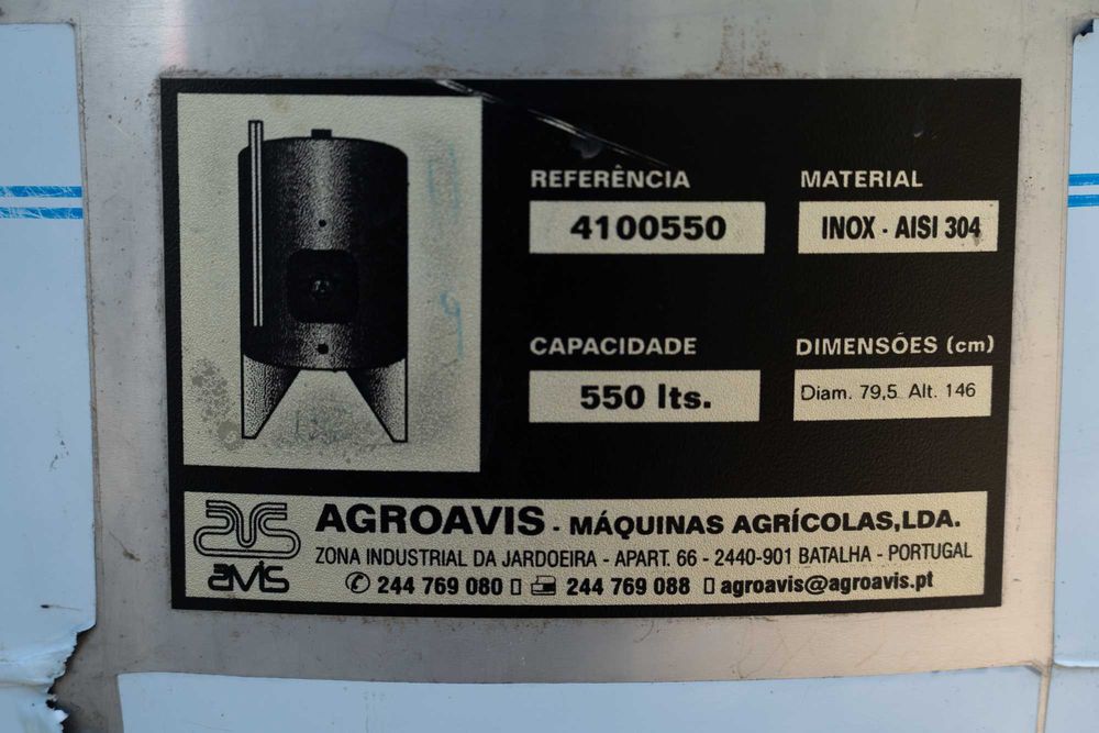 Cuba em Inox 550L
