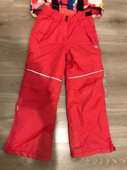 Komplet narciarski dla dziewczynki 128 lemon założony 5 razy