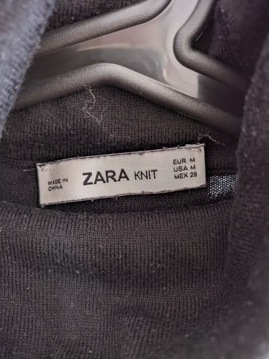 Czarny golf Zara 38/M wełna klasyk basic