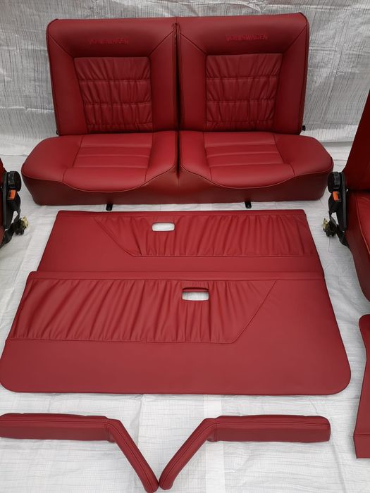 VW Golf MK1 Cabrio, tapicerka, fotele, wnętrze