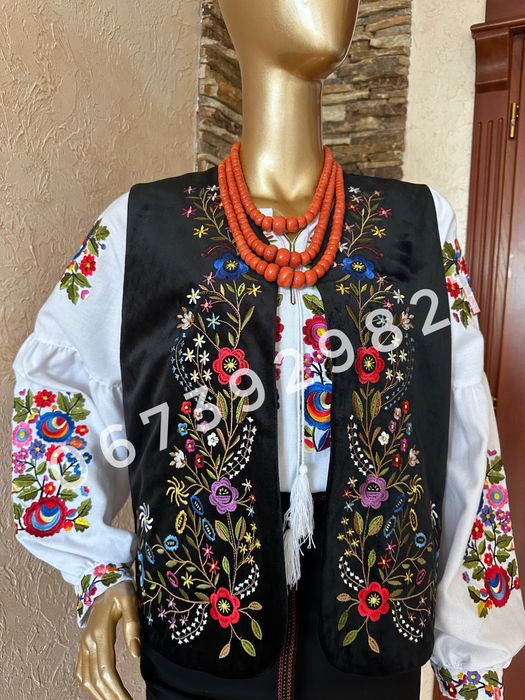 Вишитий горсет, камізелька, безрукавка, кептар, лейбик, горсик