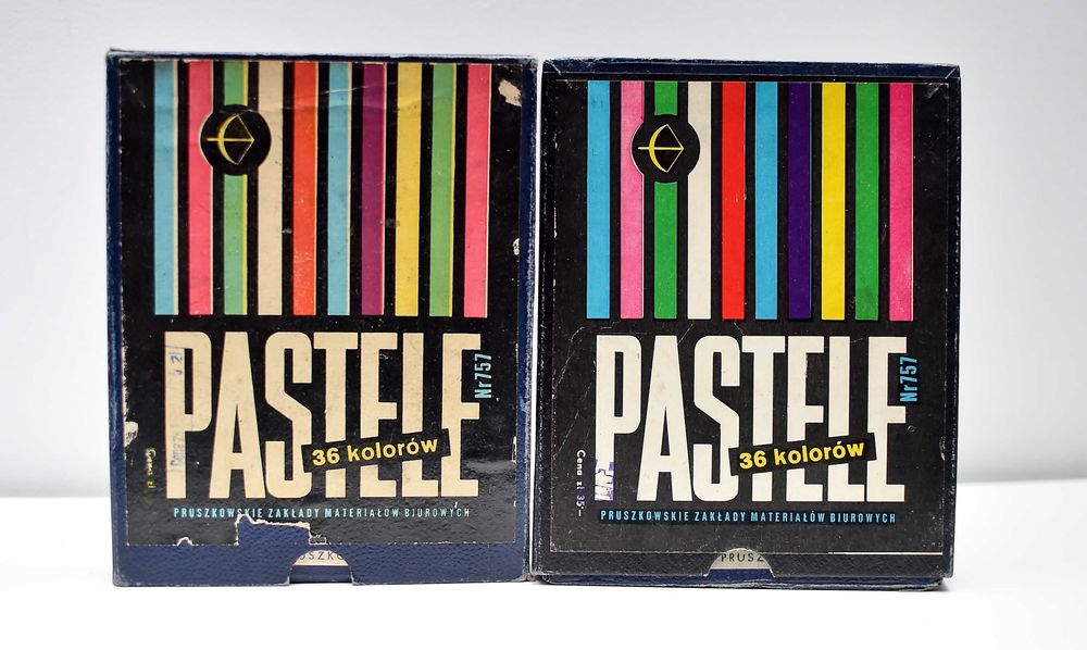 2x Pastele Kredki PRL Lata 90
