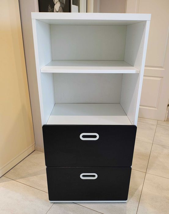 Regał biały z 2 szufladami