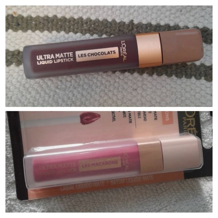 2 L'Oréal Batom liquido ultra mate castanho e rosa