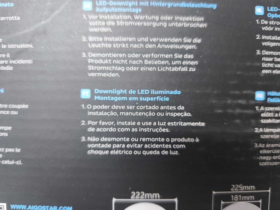 Candeeiro redondo led teto *NOVO*