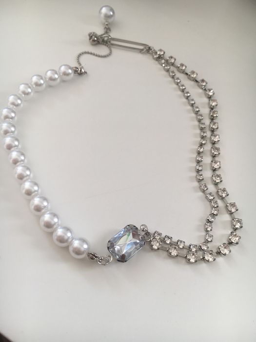 Naszyjnik z koralikami sztuczne perly