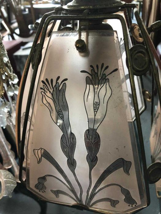 Candeeiro de Tecto Vintage, revivalismo  de art noveau.