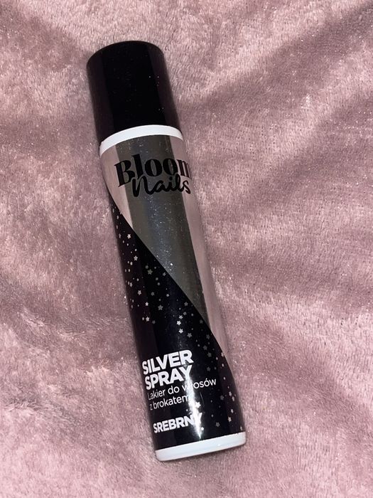 Lakier do włosów z brokatem srebrny bloom nails