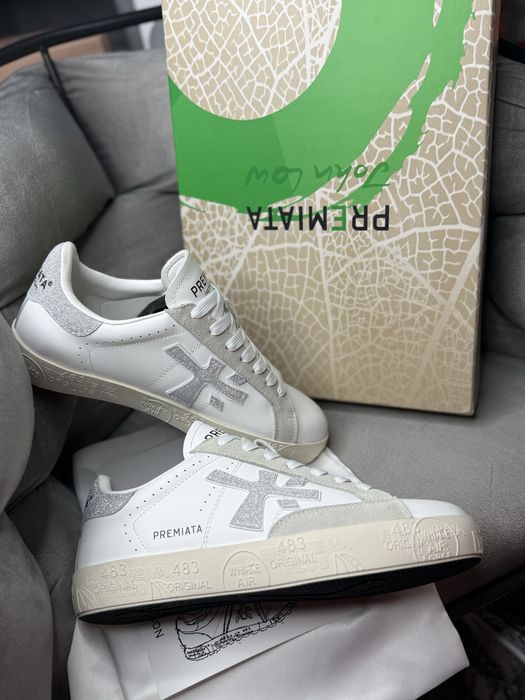 Кеды кроссовки премиата денские premiata жіночі білі кеди кросівки