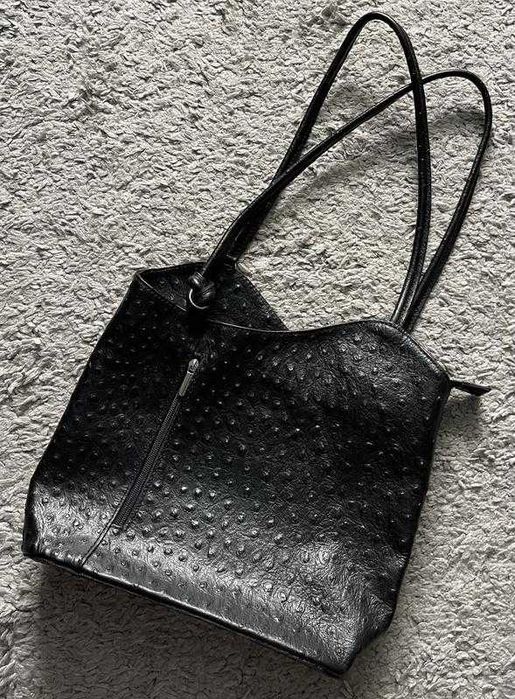 Новая сумочка-рюкзак с рисунком страуса genuine italian leather