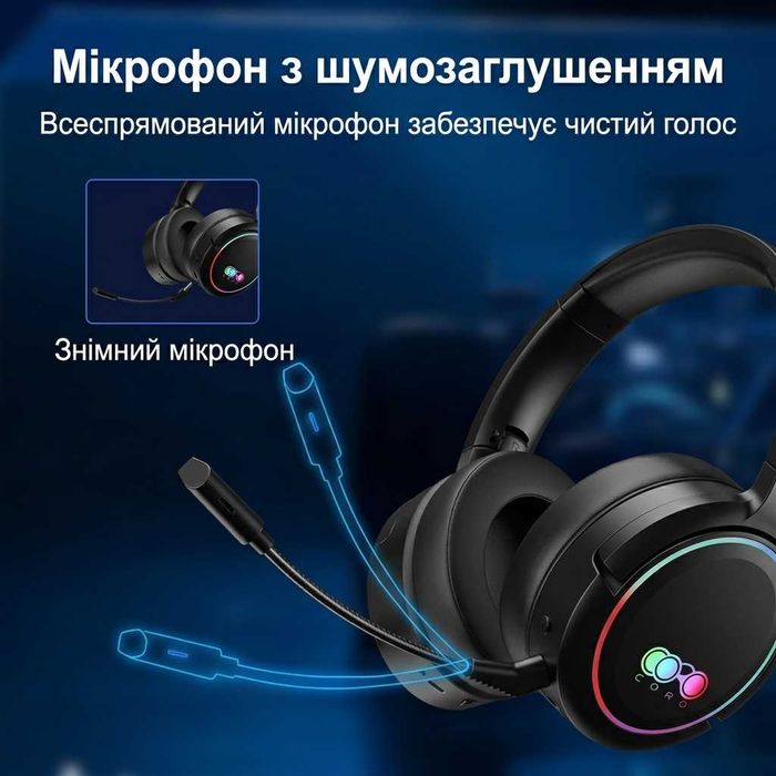 Бездротові ігрові навушники для Xbox CORO (Версія 2.4G + 7.1 Surround, LED) для консолі