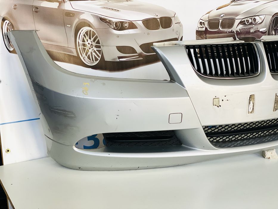 Бампер BMW E90 E91 354 Titan Silver Сірий Передній Бампер БМВ Е90 Е91