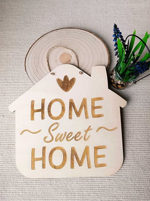 Tabliczka dekoracyjna na ścianę domek HOME SWEET HOME grawer prezent