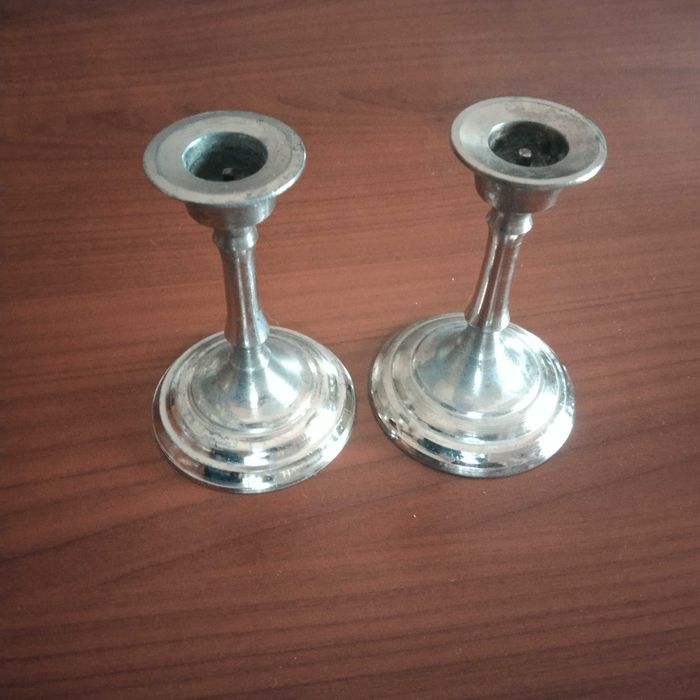 urocze stare lichtarzyki wysokość 10 cm, reko, starocie, vintage