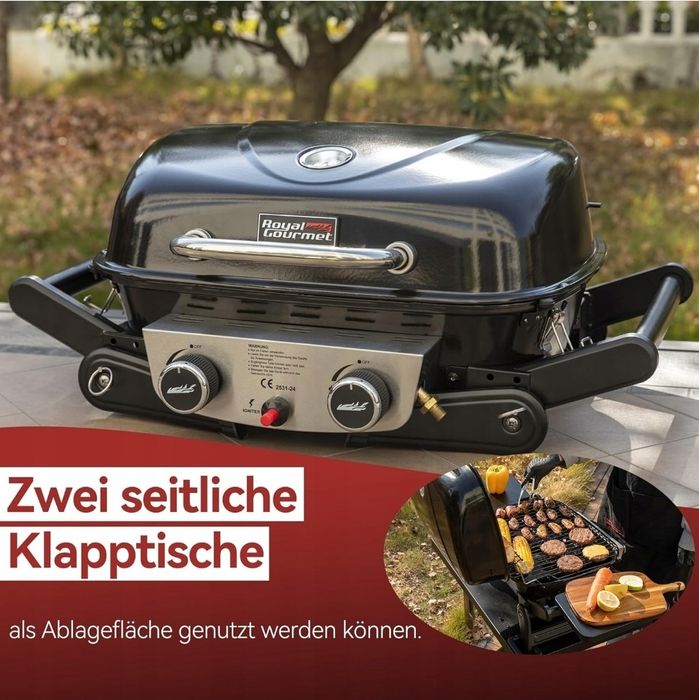 ROYAL GOURMET grill gazowy kempingoway przenośny turystyczny  2 PALNIK