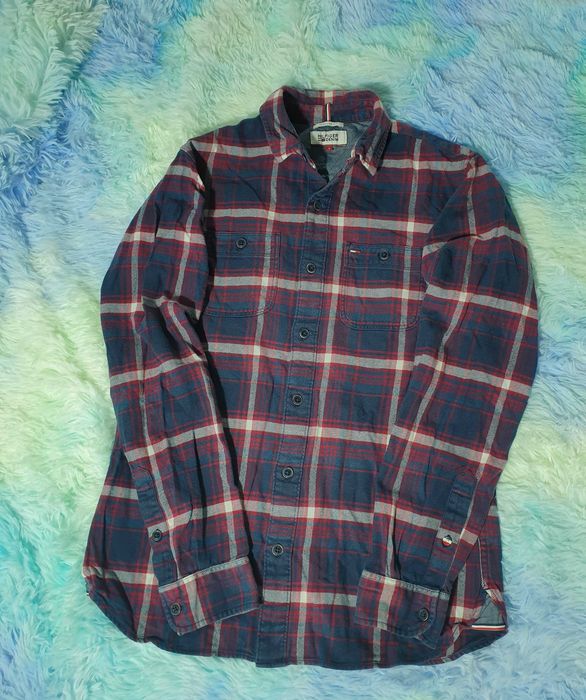 Koszula na guziki w kratkę elegancka Tommy Hilfiger