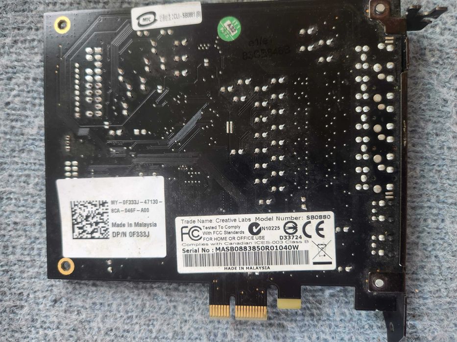 Звуковая карта PCI-e Creative X-Fi Titanium DSP 7.1 оптовыход оптовход SB0880 премиум
