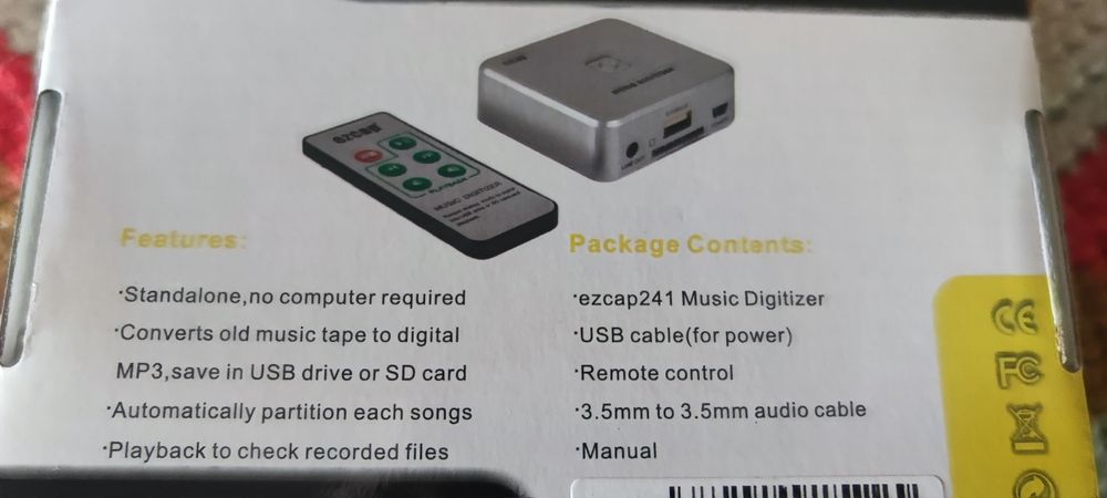 Gravador analógico /digital, para gravar os seus vinis e cassetes de v