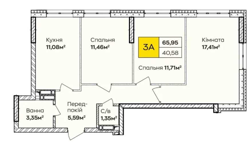 Сімейна 3-кімнатна квартира в готовому будинку. Позняки, Київ.