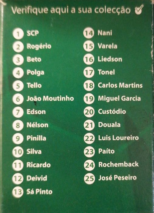 Sporting CP 2005/06 - Pack 24 Cartas Mágicas SELADAS (Falta nº 2 Rogério)