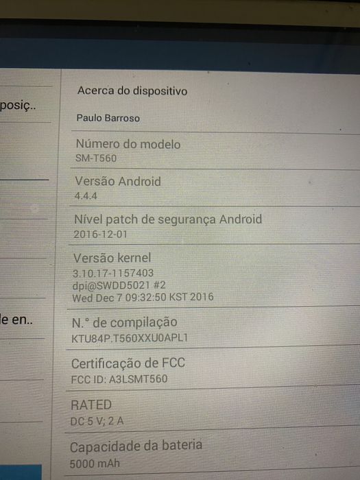 Samsung sm-T560 10 polegadas64738500219907122