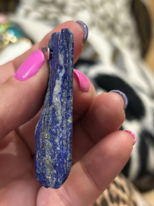 Zawieszka lapis lazuli z pirytem