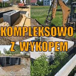 Betonowe-zbiorniki szamba Piwniczki Kompleksowo z wykopem