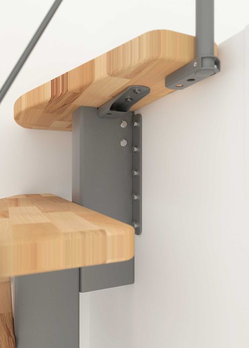 Solidne Mini Schody modułowe Quadro/ Szare/zabiegowe