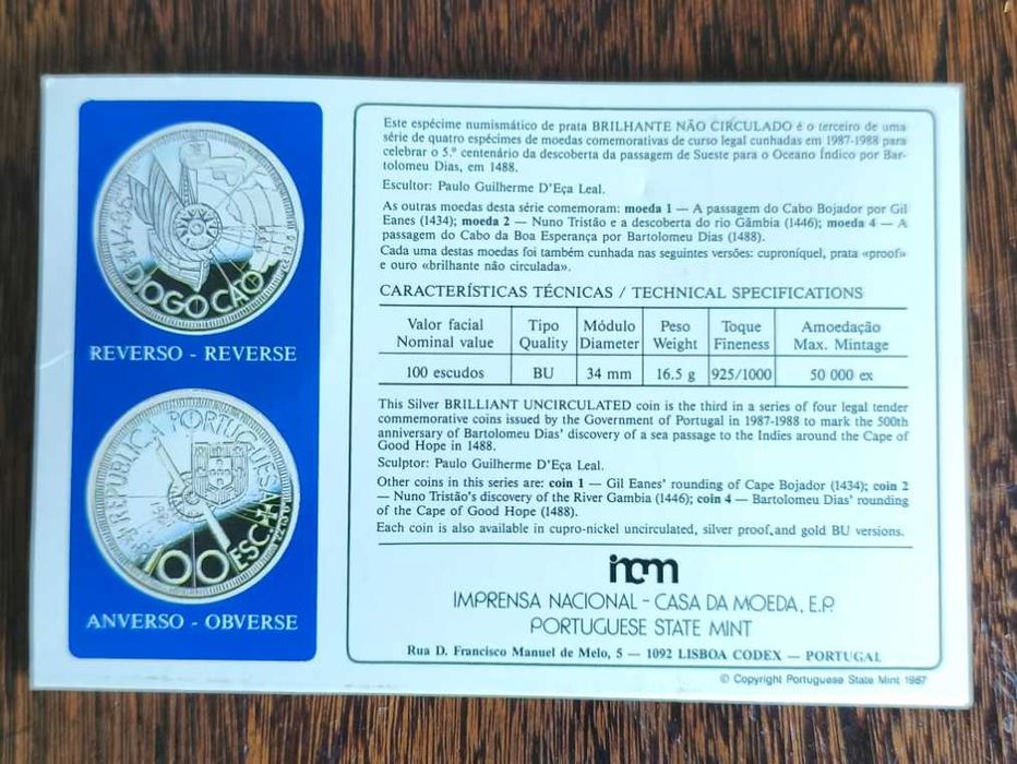 Moeda em Prata 925 "Nuno Tristão"