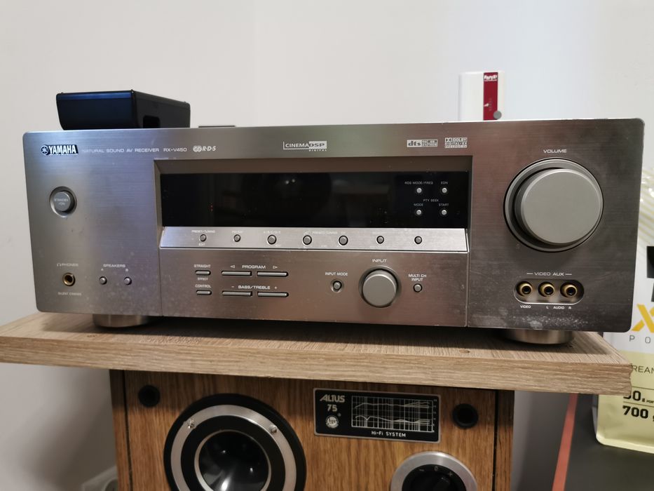 Amplituner rx-v450 yamaha , kolumny altus 75 , subwoofer altus 100A