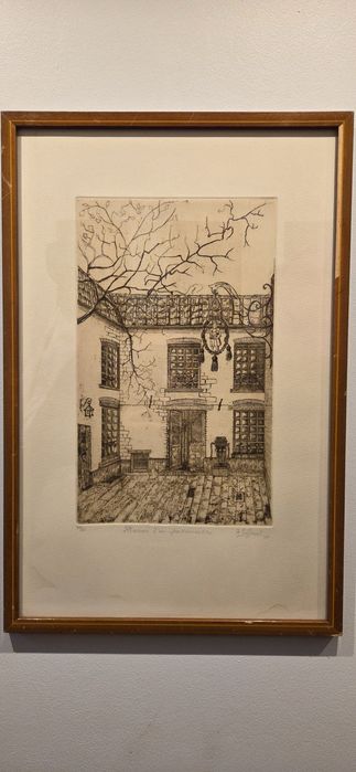 Akwaforta W.Goffmet "Dom w starym stylu"