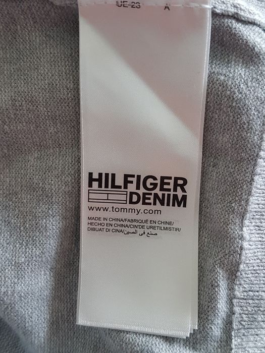 Sweter jak nowy Tommy Hilfiger jasnoszary, r. L