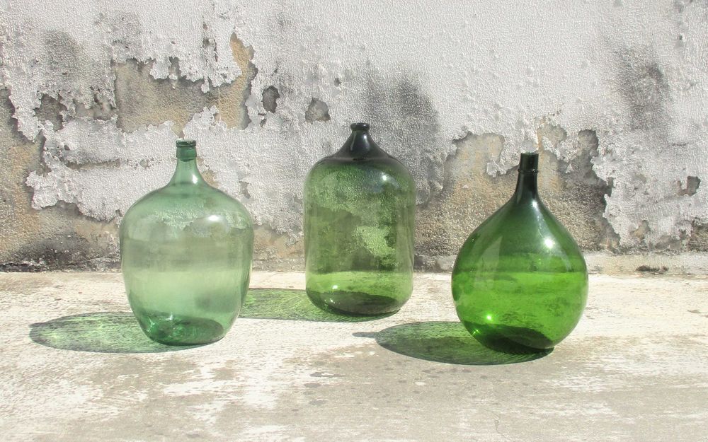 Garrafões antigos em vidro séc. XIX/XX