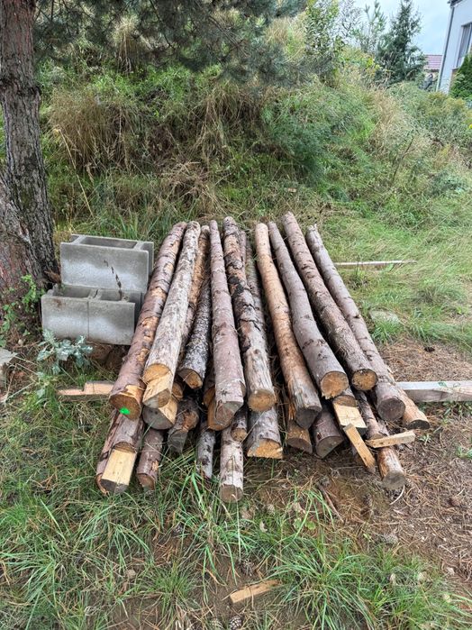 Stemple budowlane drewniane + pustaki leier 25