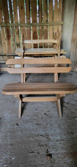 Ławka ogrodowa dębowa