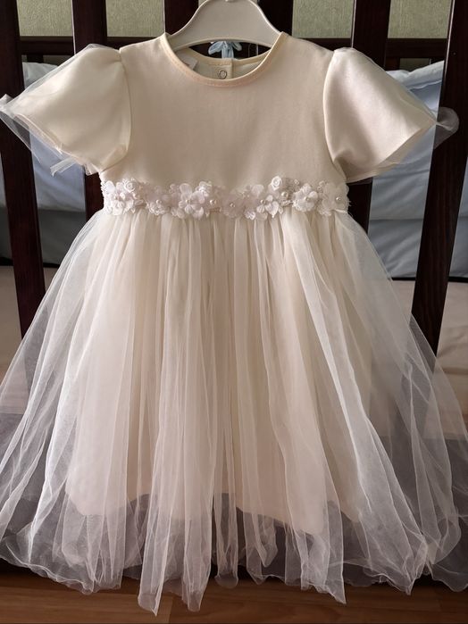 Сукня літня “Ніжність”, льон айворі, святкова сукня для дівчинки
