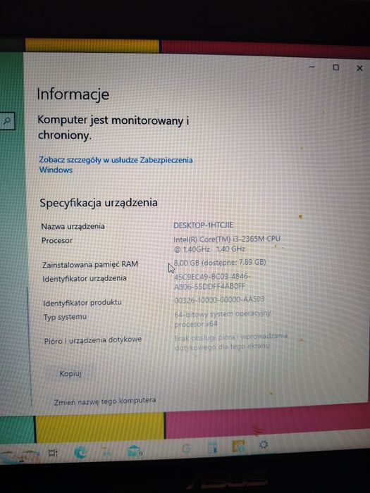 Laptop Asus X550C, i3, 8 GB RAM, SSD