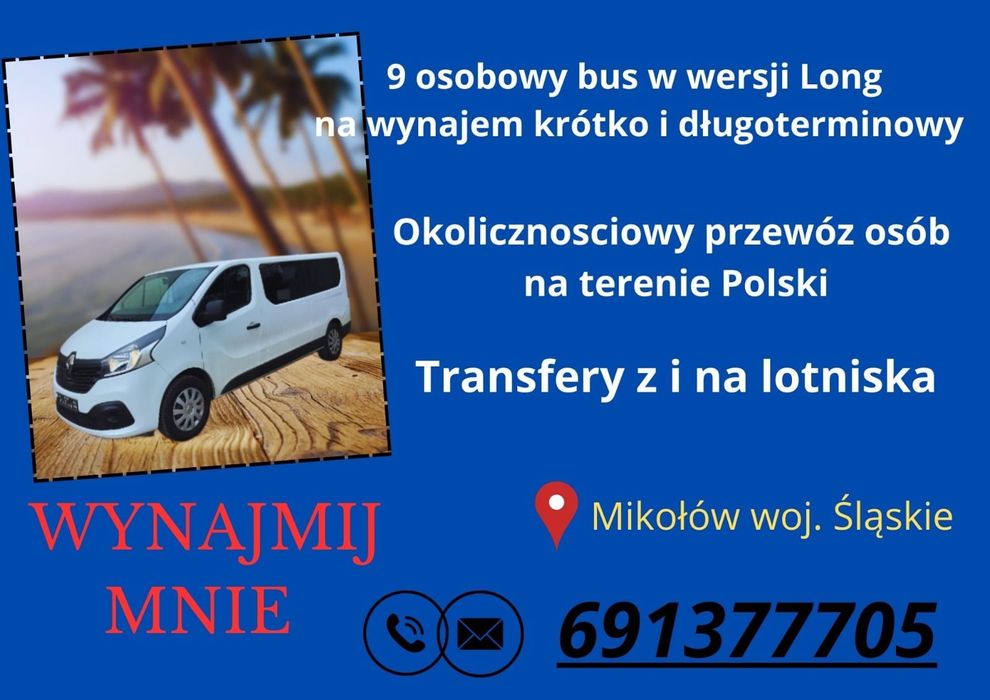 Wynajem busa 9 osobowego