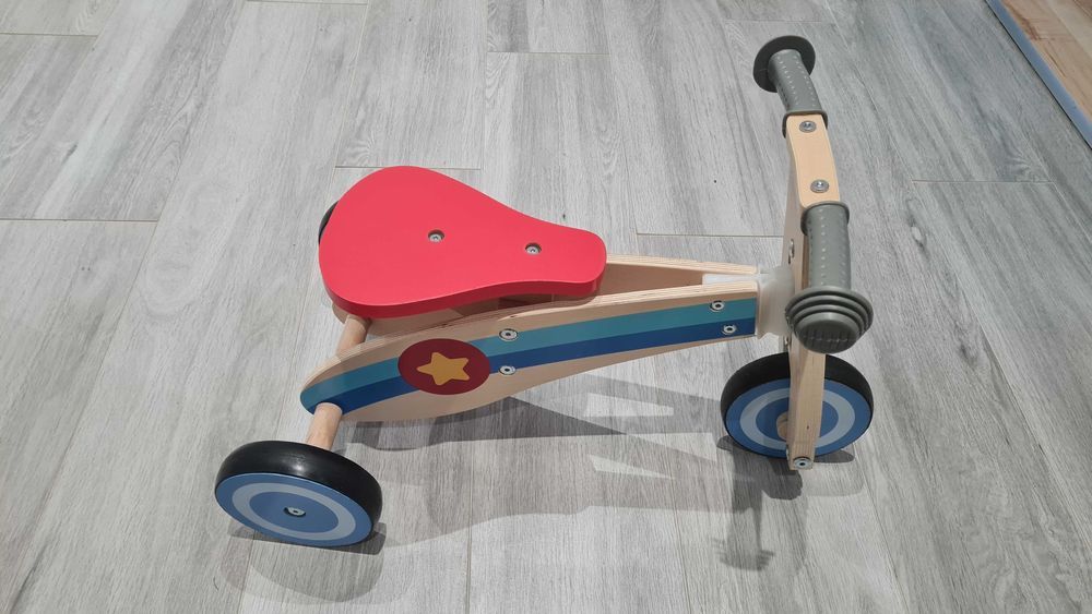 Drewniany rower biegowy