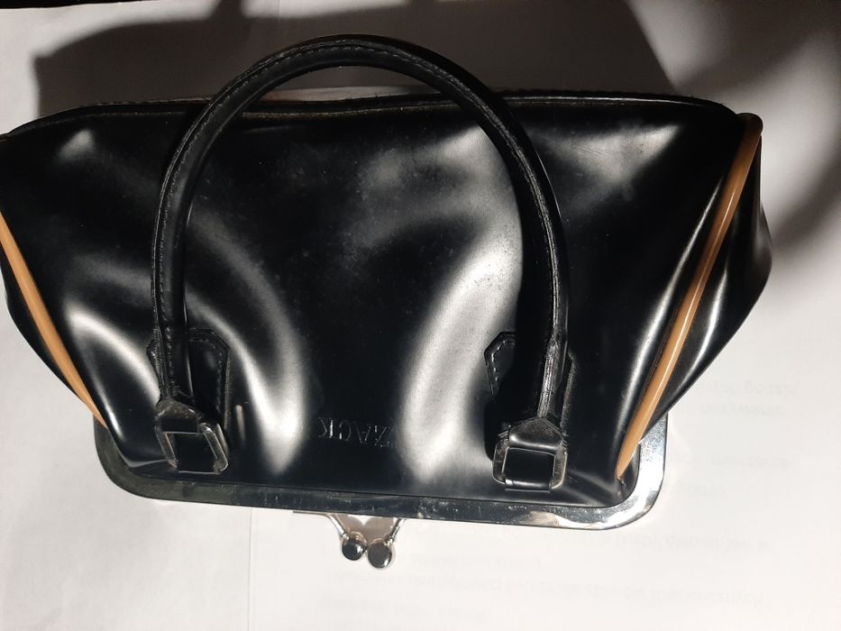 Torebka damska,  czarna, retro   ZACK