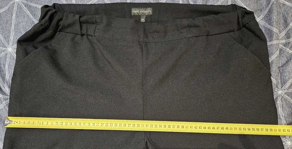 Spodnie Next ciążowe czarne dla mamy 42 / 14L duże jak nowe maternity