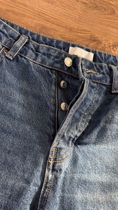 Jeansy H&M 38 wide leg wysoki stan