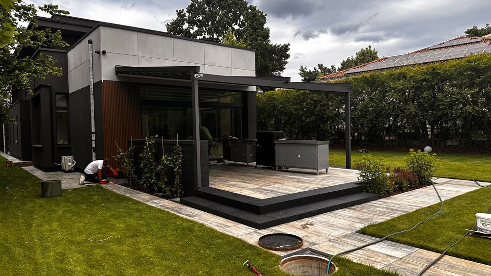 Brukarstwo tarasy ogrodzenia